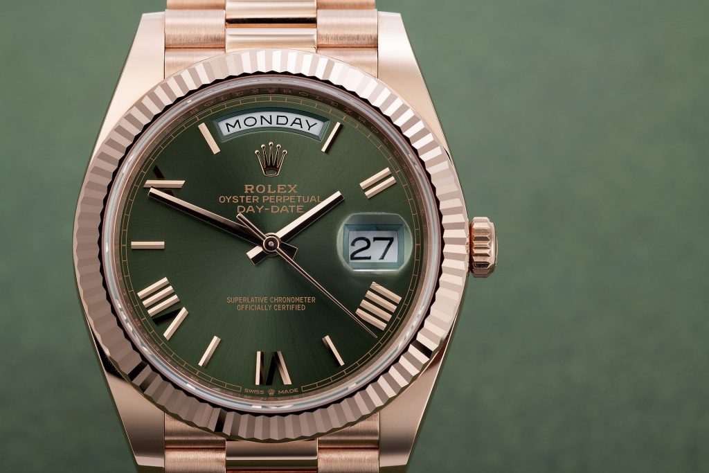 The Rolex Day-Date replica watch is noble and elegant.